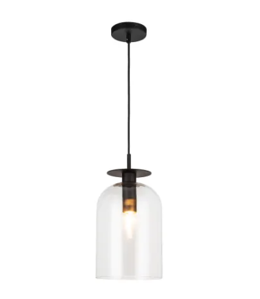 Alora Mood PD515408MBCL Sylvia 1 Light 8 inch Matte Black Pendant Ceiling Light