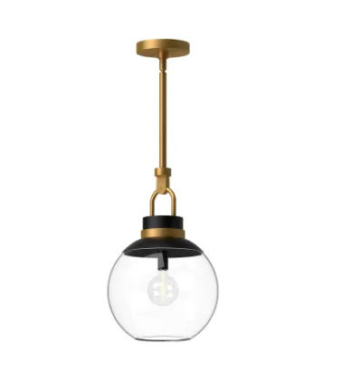 Alora Mood PD520512AGCL Copperfield 1 Light 11.88 inch Aged Gold Pendant Ceiling Light in Clear