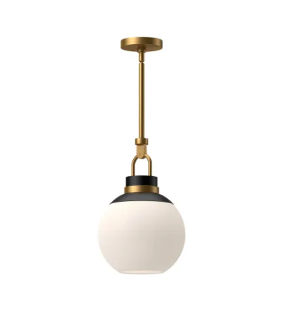Alora Mood PD520512AGOP Copperfield 12" Wide Pendant with Opal Glass Shade