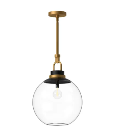 Alora Mood PD520516AGCL Copperfield 16" Wide Pendant with Clear Glass Shade