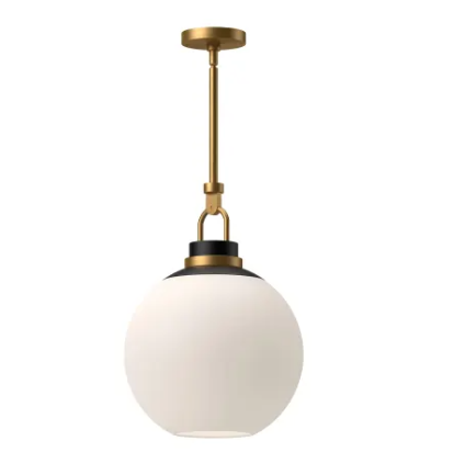 Alora Mood PD520516AGOP Copperfield 16" Wide Pendant with Opal Glass Shade