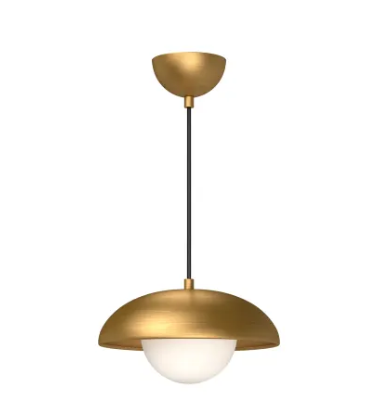 Alora Mood PD522011AGOP Rubio 11" Wide Pendant with Opal Glass Shade