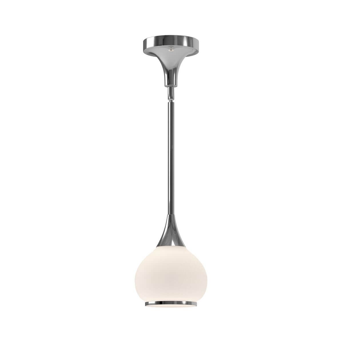 Alora Mood PD524006CHOP 7" Hazel 1-Light Mini Pendant Fixture - Chrome / Opal Glass