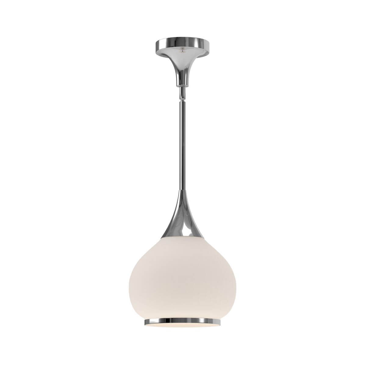 Alora Mood PD524110CHOP 10" Hazel 1-Light Pendant Fixture - Chrome / Opal Glass