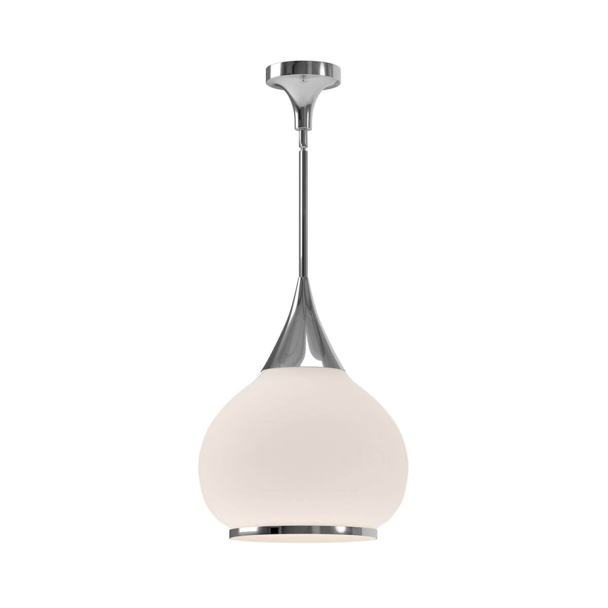 Alora Mood PD524214CHOP 14" Hazel 1-Light Pendant - Chrome / Opal Glass