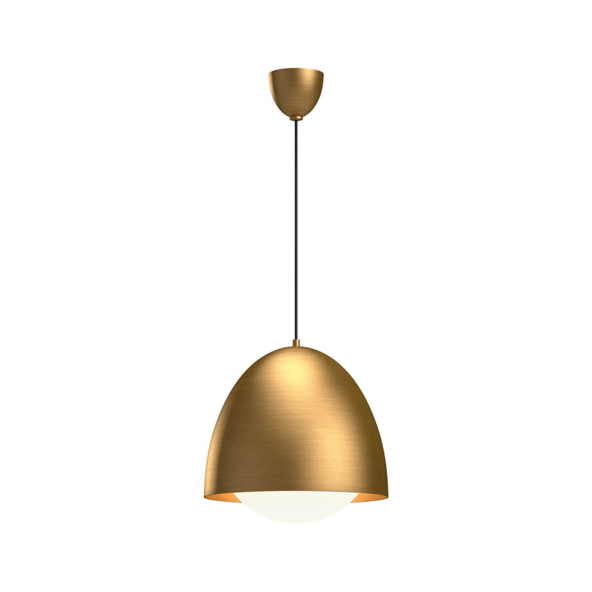 Alora Mood PD529116AGOP 16" Kenji 1-Light Pendant - Aged Gold / Opal Glass