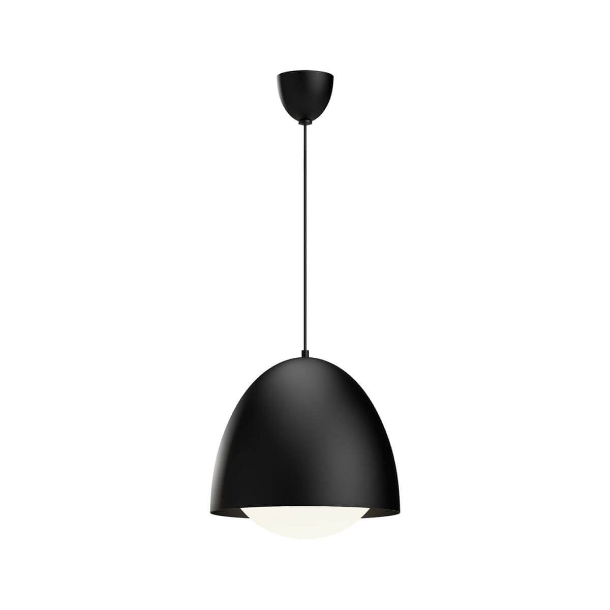 Alora Mood PD529116MBOP 16" Kenji 1-Light Pendant - Matte Black / Opal Glass