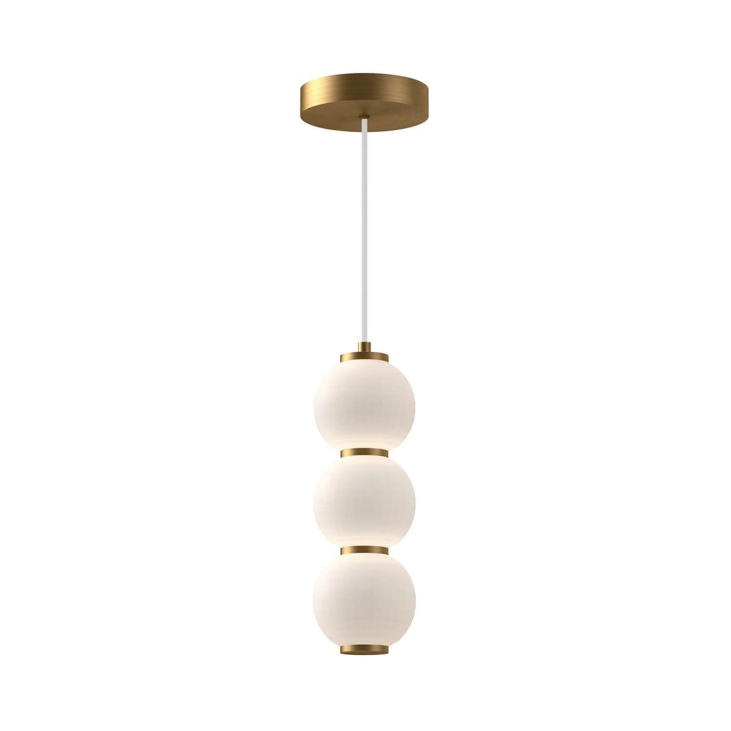 Alora Mood PD530313AGOP-UNV 6" Bijou LED Mini Pendant - Aged Gold / Opal Glass