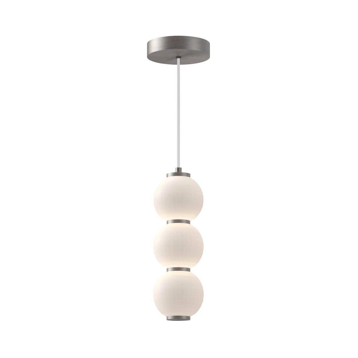 Alora Mood PD530313BNOP-UNV 6" Bijou LED Pendant Light - Brushed Nickel / Opal Glass