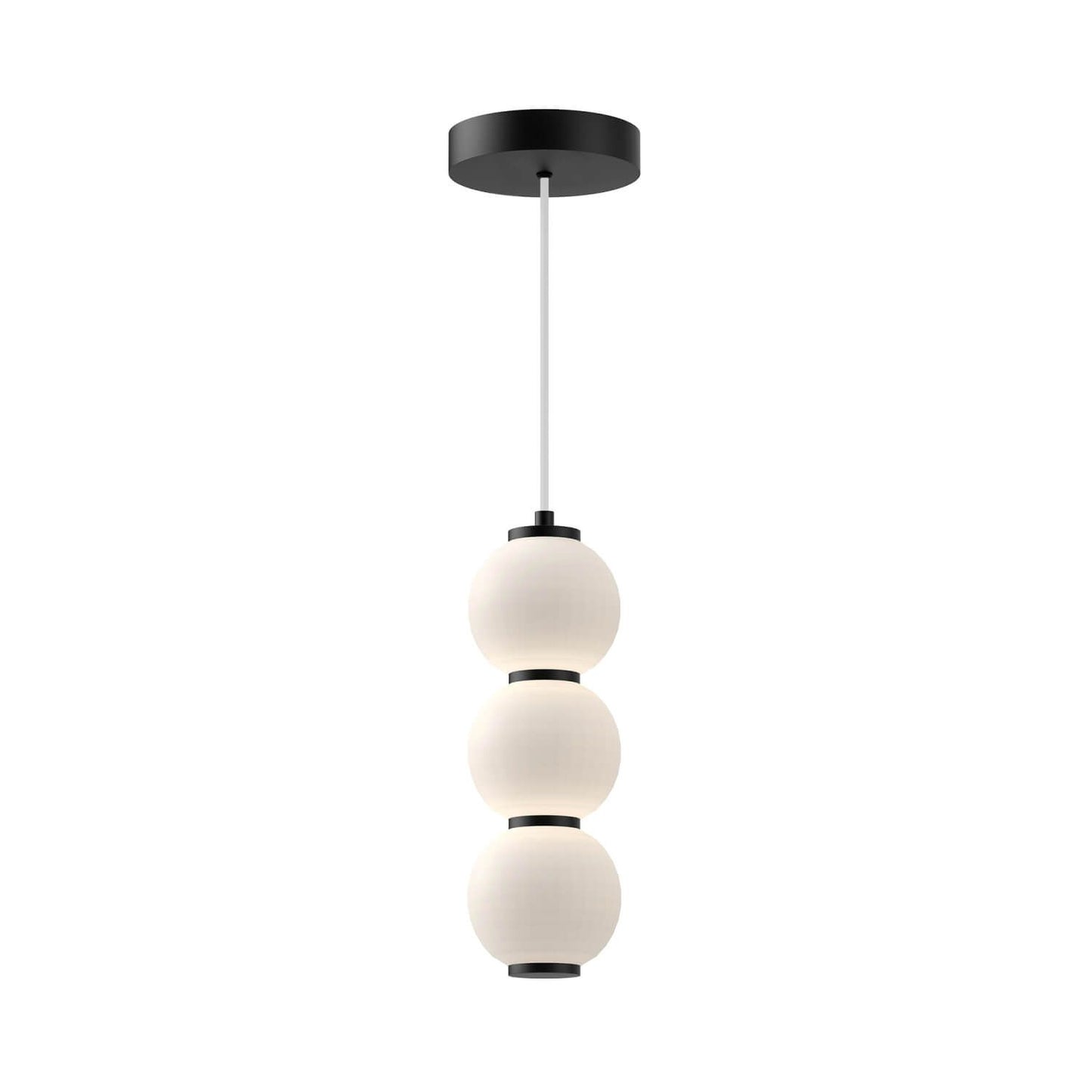 Alora Mood PD530313MBOP-UNV 6" Bijou LED Pendant Light - Matte Black / Opal Glass