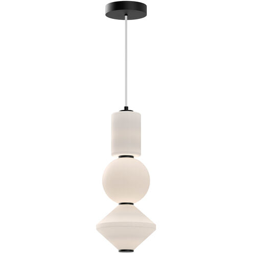 Alora Mood PD530341MBOP Bijou LED 7.88 inch Matte Black and Opal Matte Glass Pendant Ceiling Light