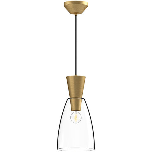 Alora Mood PD534007BGCL Arlo 1 Light 7 inch Brushed Gold Pendant Ceiling Light