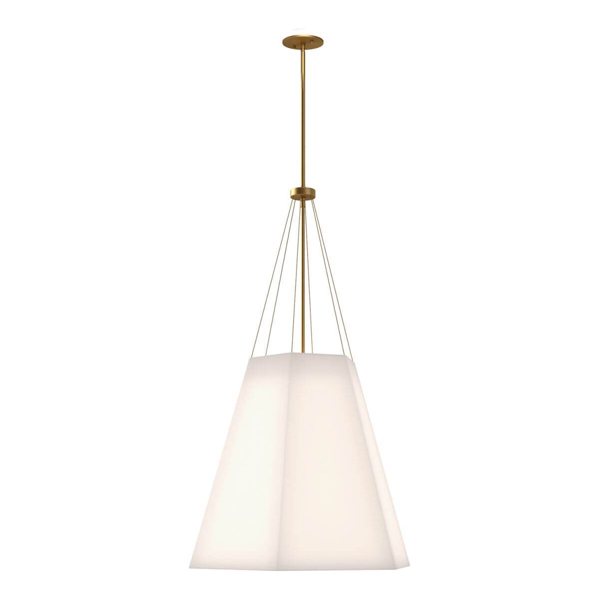 Alora Mood PD545622AGWL 23" Manila 3-Light LED Pendant - Aged Gold / White Linen Shade
