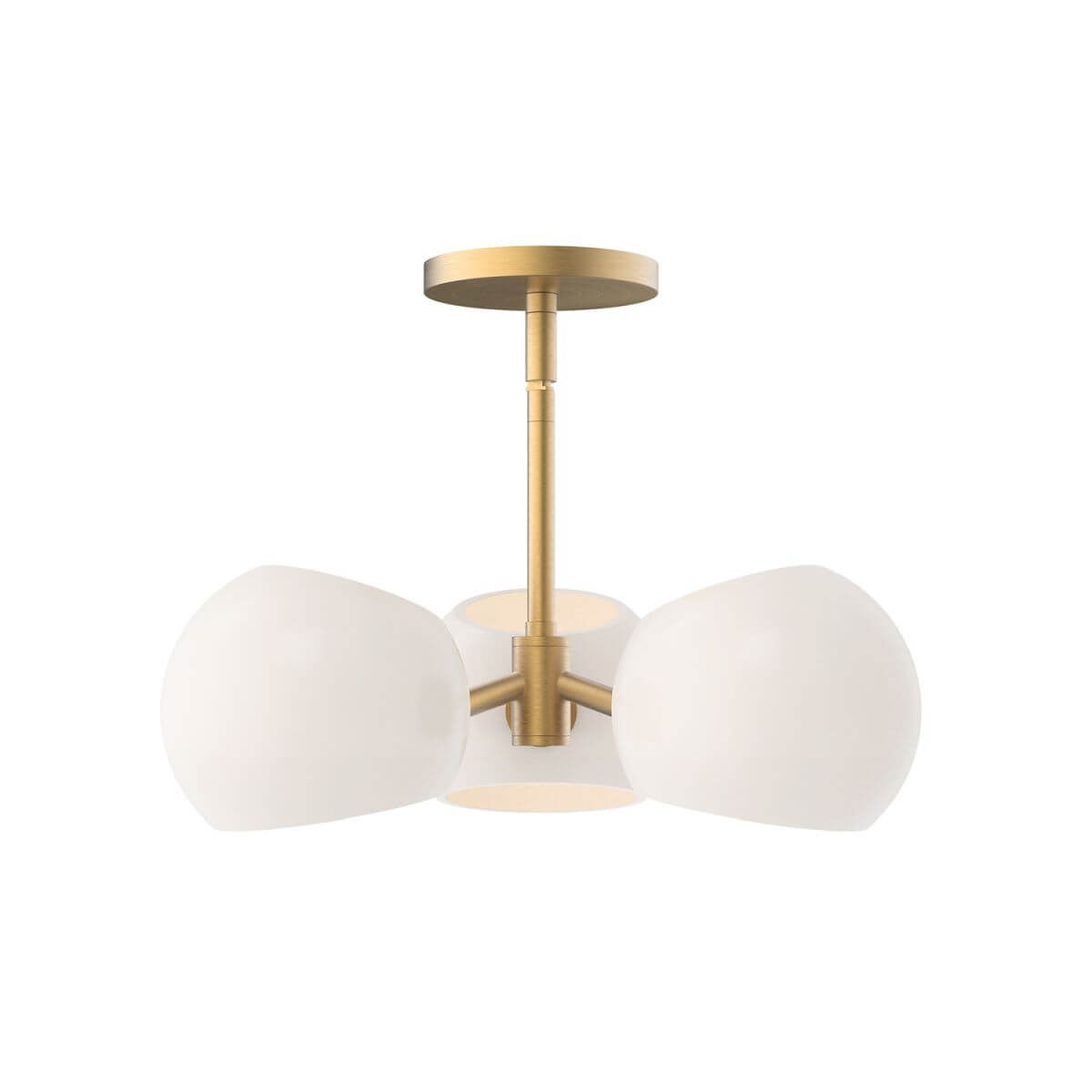 Alora Mood PD548315BGOP 16" Willow 3-Light LED Pendant - Brushed Gold / Opal Glass