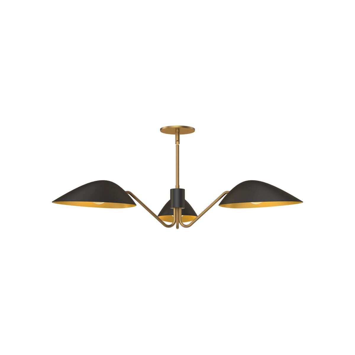 Alora Mood PD550336MBAG 36" Oscar 3-Light LED Pendant - Matte Black / Aged Gold