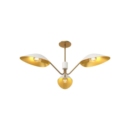 Alora Mood PD550336WHAG 36" Oscar 3-Light LED Pendant - White / Aged Gold