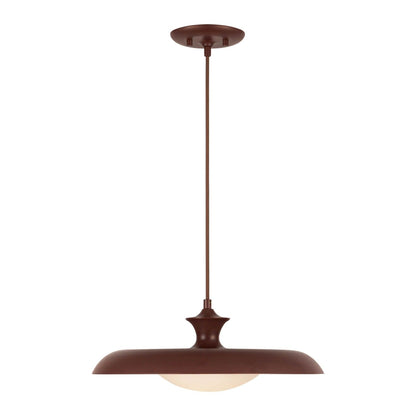 Alora Mood PD557015BGD 16" Minori 1-Light LED Pendant - Burgundy / Opal Glass / Steel Shade
