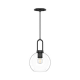 Alora Mood PD601608MBCL Soji 8 in. 1 Light 60-Watt Clear Glass/Matte Black Pendant Light