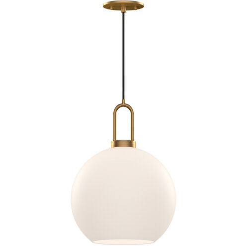 Alora Mood PD601710AGOP Soji 1 Light 9.88 inch Aged Gold Pendant Ceiling Light in Opal Glass