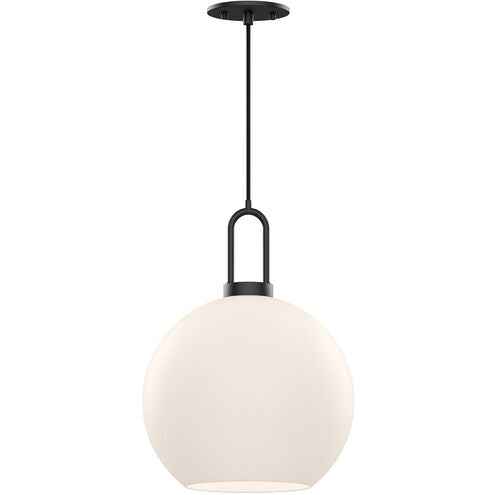 Alora Mood PD601710MBOP Soji 1 Light 9.88 inch Matte Black Pendant Ceiling Light in Opal Glass