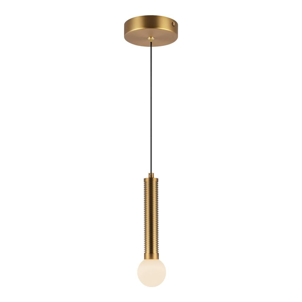 Alora Mood PD612109BGOP-UNV Universal Voltage Arden LED 2.38 inch Brushed Gold and Opal Glass Pendant Ceiling Light