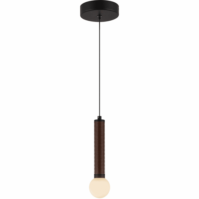Alora Mood PD612109MBOP-UNV Universal Voltage Arden Contemporary Matte Black / Opal Glass LED Mini Drop Lighting Fixture