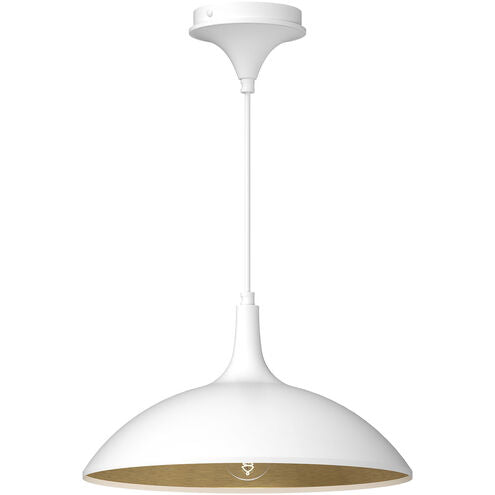 Alora Mood PD627914WH Abel 1 Light 14.25 inch White Pendant Ceiling Light