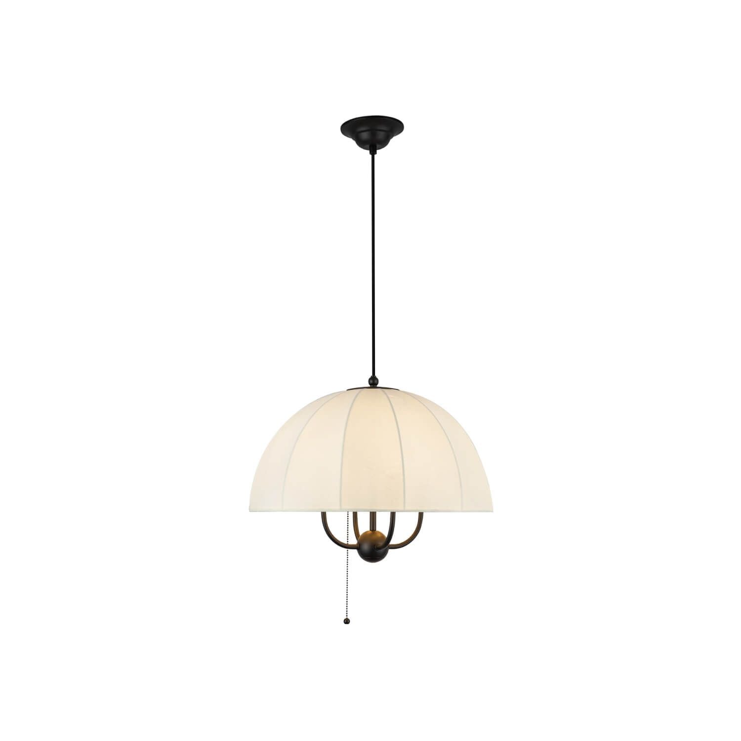 Alora Mood PD661418MB 18" Crosby 4-Light LED Pendant - Matte Black / Spandex Shade