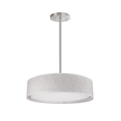 Kuzco Lighting PD7916-BE-5CCT Dalton LED 16 inch Beige Textured Fabric Pendant Ceiling Light, Multi-Color Temperature, Wattage 26W