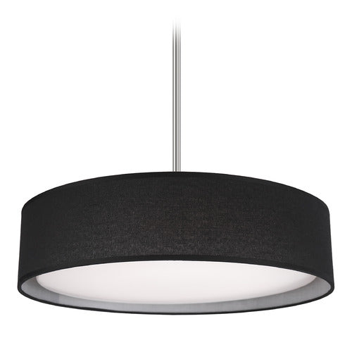 Kuzco Lighting PD7916-BK-5CCT Dalton LED 16 inch Black Textured Fabric Pendant Ceiling Light, Multi-Color Temperature, Wattage 26W