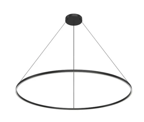 Kuzco Lighting PD87172-BK-UNV-010 Cerchio 71" Wide LED Suspension Pendant Light, 3000K, 160W, 11700lm Black Finish