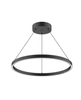 Kuzco Lighting PD87724-BK-UNV-010 Cerchio 24" Wide LED Suspension Pendant Light, 3000K, 63W, 4700lm Black Finish