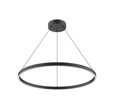 Kuzco Lighting PD87732-BK-UNV-010 Cerchio 32" Wide LED Suspension Pendant Light, 3000K, 78W, 5630lm Black Finish