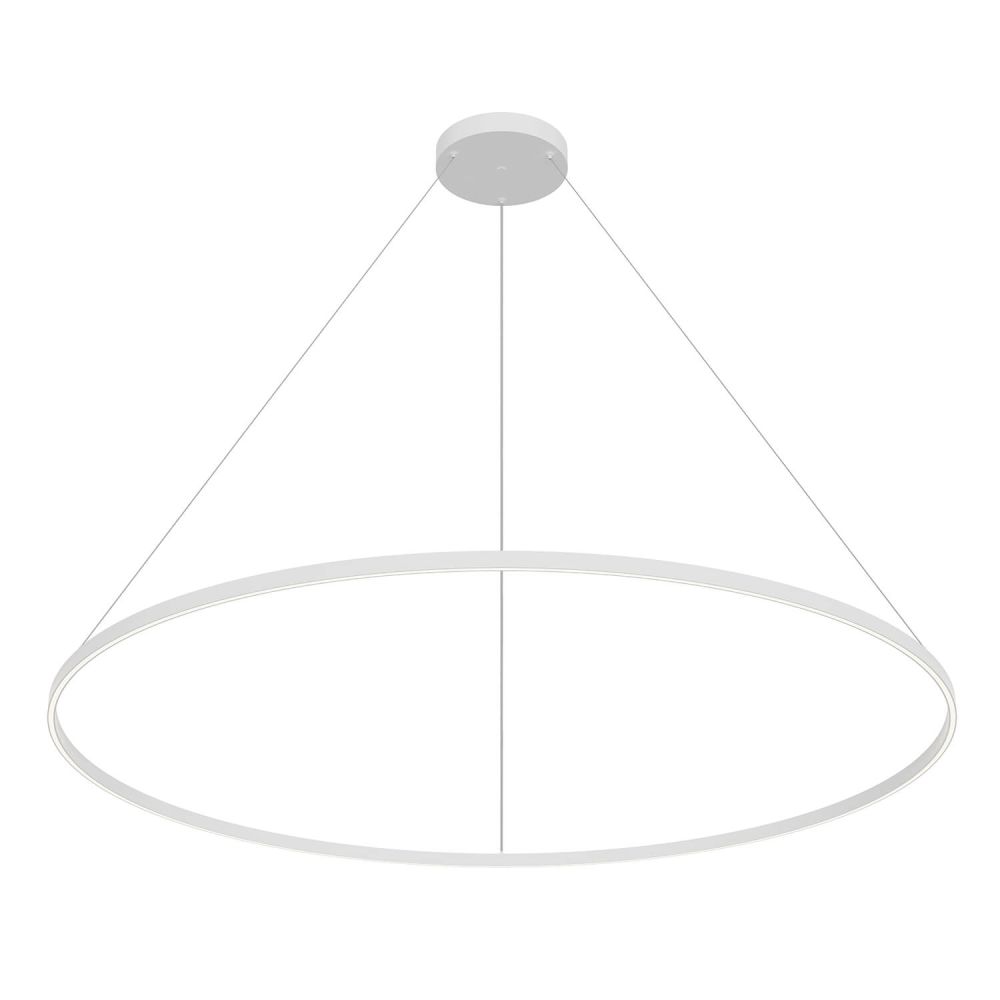 Kuzco Lighting PD87772-WH-UNV-010 Cerchio 71 inch LED Pendant Light in White with Frosted Silicone Diffuser, Voltage 120-277V, Color Temperature 3000K