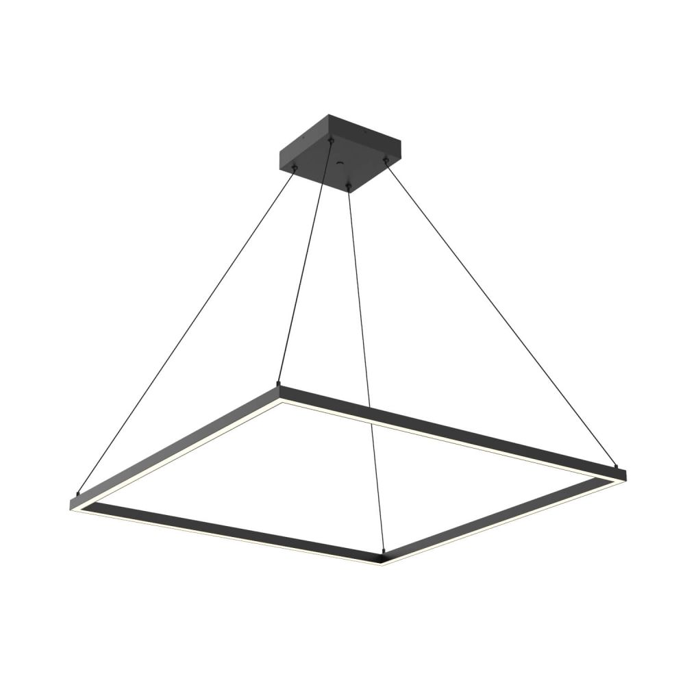 Kuzco Lighting PD88136-BK-UNV-010 Piazza 35 inch LED Pendant in Black with Frosted Silicone Diffuser, Voltage 120-277V, Color Temperature 3000K