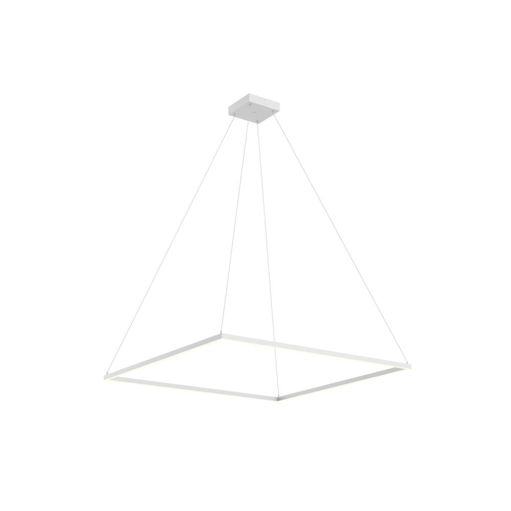 Kuzco Lighting PD88148-WH-UNV-010 Piazza 47 inch LED Pendant in White with Frosted Silicone Diffuser, Voltage 120-277V, Color Temperature 3000K