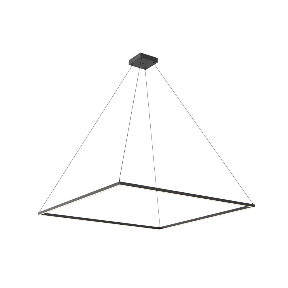 Kuzco Lighting PD88160-BK-UNV-010 Piazza 59 inch LED Pendant in Black with Frosted Silicone Diffuser, Voltage 120-277V, Color Temperature 3000K