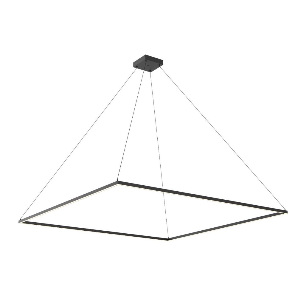 Kuzco Lighting PD88172-BK-UNV-010 Piazza 71 inch LED Pendant in Black with Frosted Silicone Diffuser, Voltage 120-277V, Color Temperature 3000K