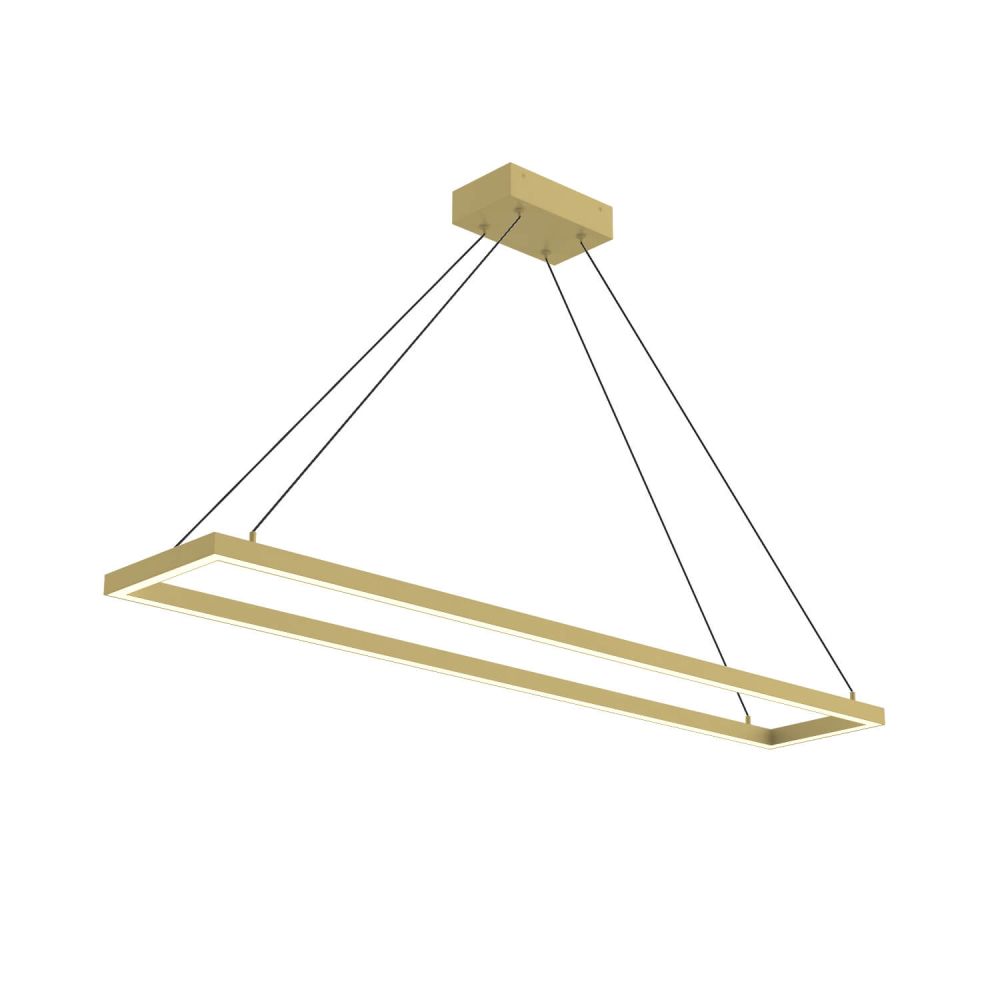 Kuzco Lighting PD88548-BG-UNV-010 Piazza 47 inch LED Linear Light in Brushed Gold with Frosted Silicone Diffuser, Voltage 120-277V, Color Temperature 3000K