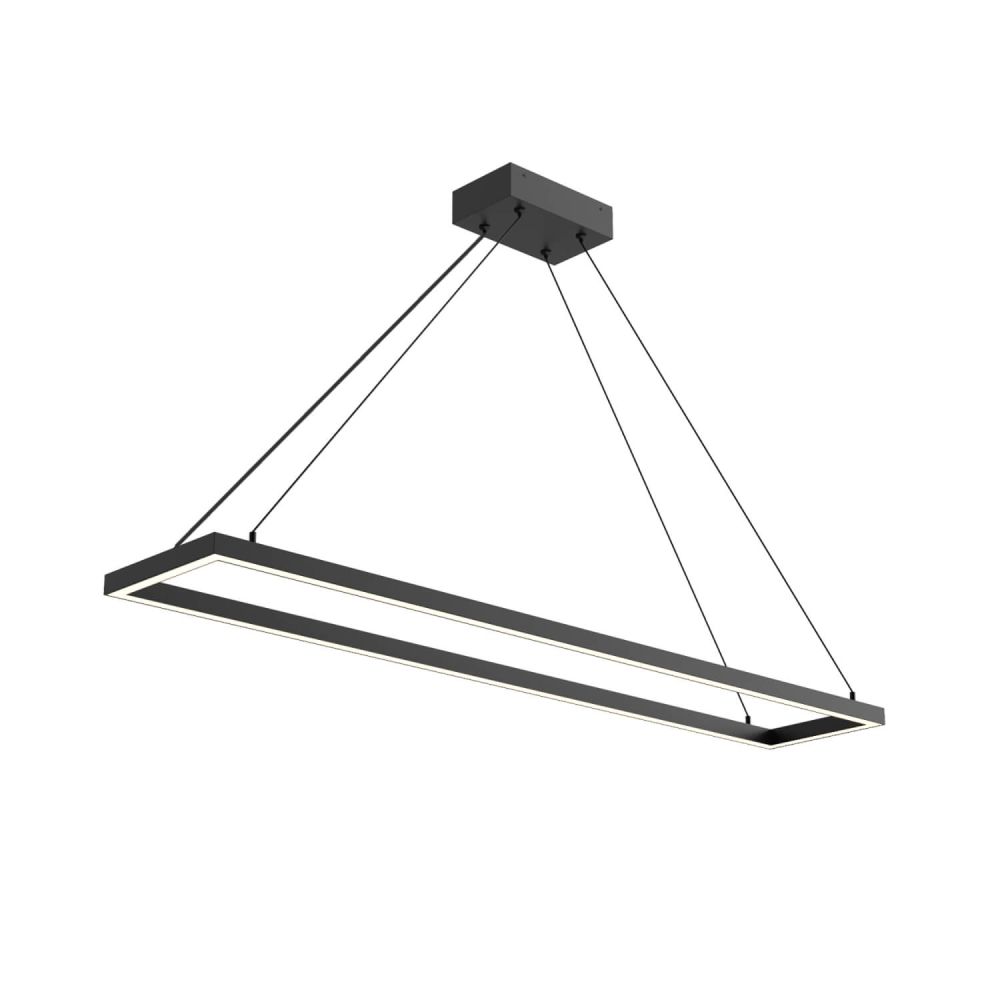 Kuzco Lighting PD88548-BK-UNV-010 Piazza 47 inch LED Linear Light in Black with Frosted Silicone Diffuser, Voltage 120-277V, Color Temperature 3000K