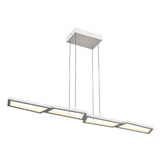 DALS Lighting PDL44-3K-WH 4 Light 44" Ceiling Mount LED Geometric Linear Pendant, White Finish