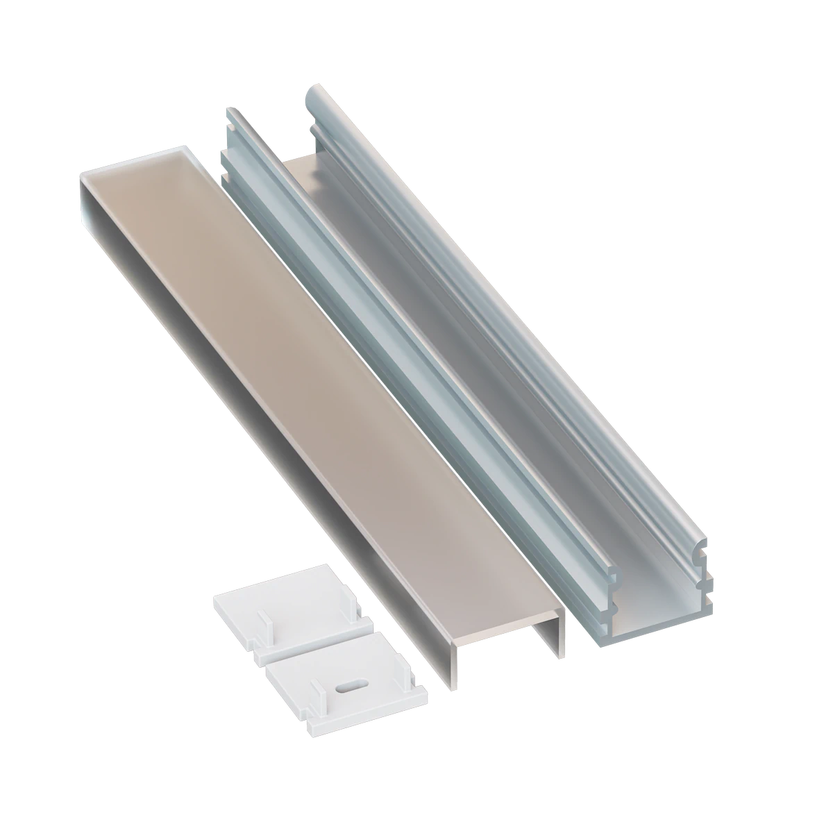 American Lighting PE-TRACE-1M-BNDL1 1M Trace Tape Light Extrusion Bundle, Anodized Aluminum
