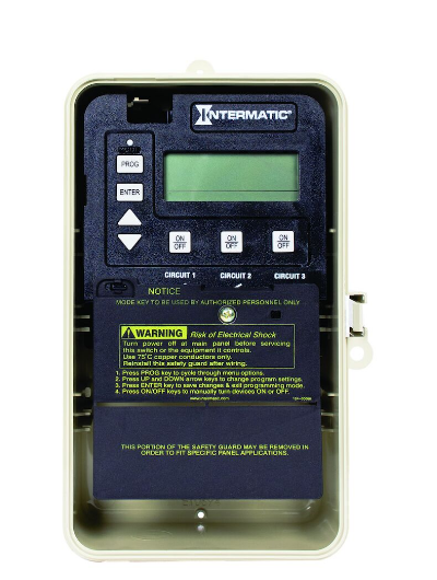 Intermatic PE153P 24-Hour Electronic Time Control, 3-Circuit, Type 3R Plastic Enclosure