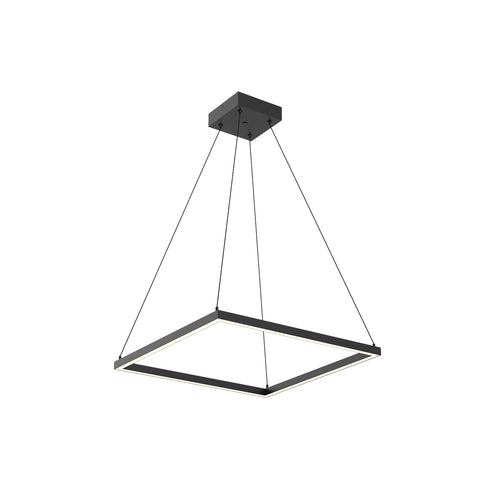 Kuzco Lighting PD88124-BK-UNV-010 Piazza 24-in Pendant Ceiling Light - CCT: 3000K - Finish: Black