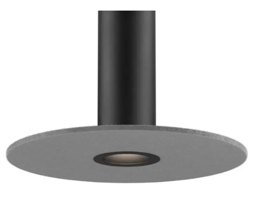 Dals Lighting PIL-ACCFD24-MG-BK Black mounting reflector and 24 Inch felt disk Medium Gray for PILXX