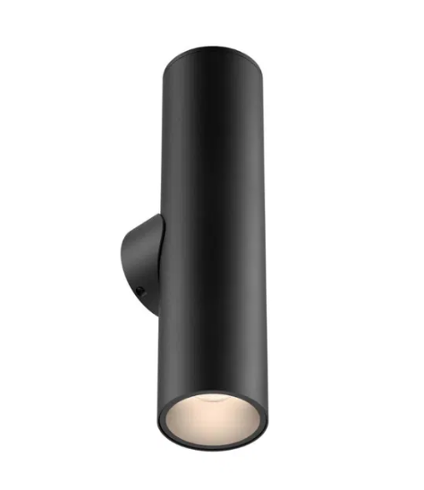 Dals Lighting PILW24-CC-UNV-BK 24 Inch round wall sconce, universal driver, 5CCT, 3-Position Switch - Black