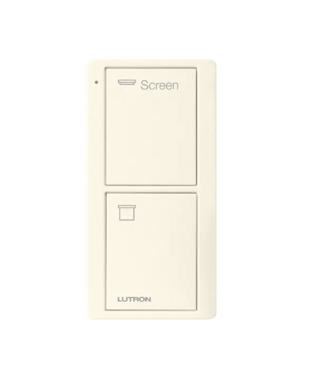 Lutron PJ2-2B-TBI-S08 2-Button Pico Smart Remote - Screen Icons and Text ("Screen") - Biscuit Finish