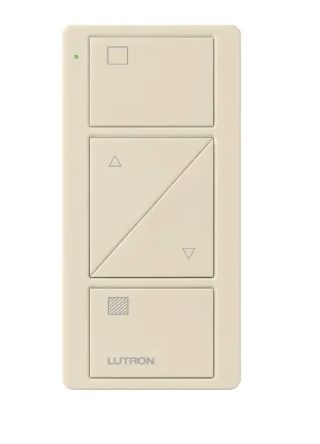 Lutron PJ2-2BRL-GLA-S01 2-Button Pico Smart Remote with Raise/Lower - Shade Icons - Light Almond Finish