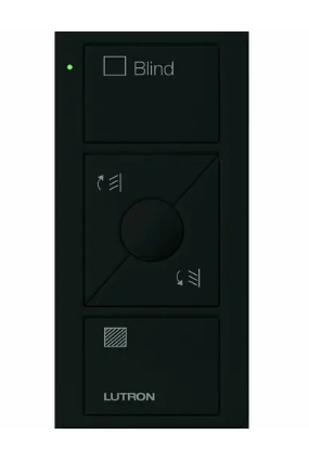Lutron PJ2-3BRL-GBL-S05 Original 3-Button Pico Smart Remote with Raise/Lower and Preset, Shade Icons and Text ("Blind"), Black