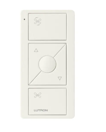 Lutron PJ2-3BRL-TBI-F01 Pico Smart Remote for Fan Control - 3-Button Raise/Lower with Preset Button - Biscuit Finish